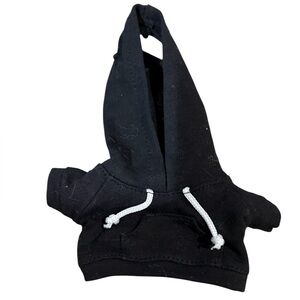 Labubu Black Hoodie with White Drawstrings